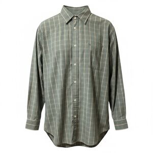 Arnold Palmer Plaid Button Up Shirt Men’s Long Sleeve Green Small Checkered
